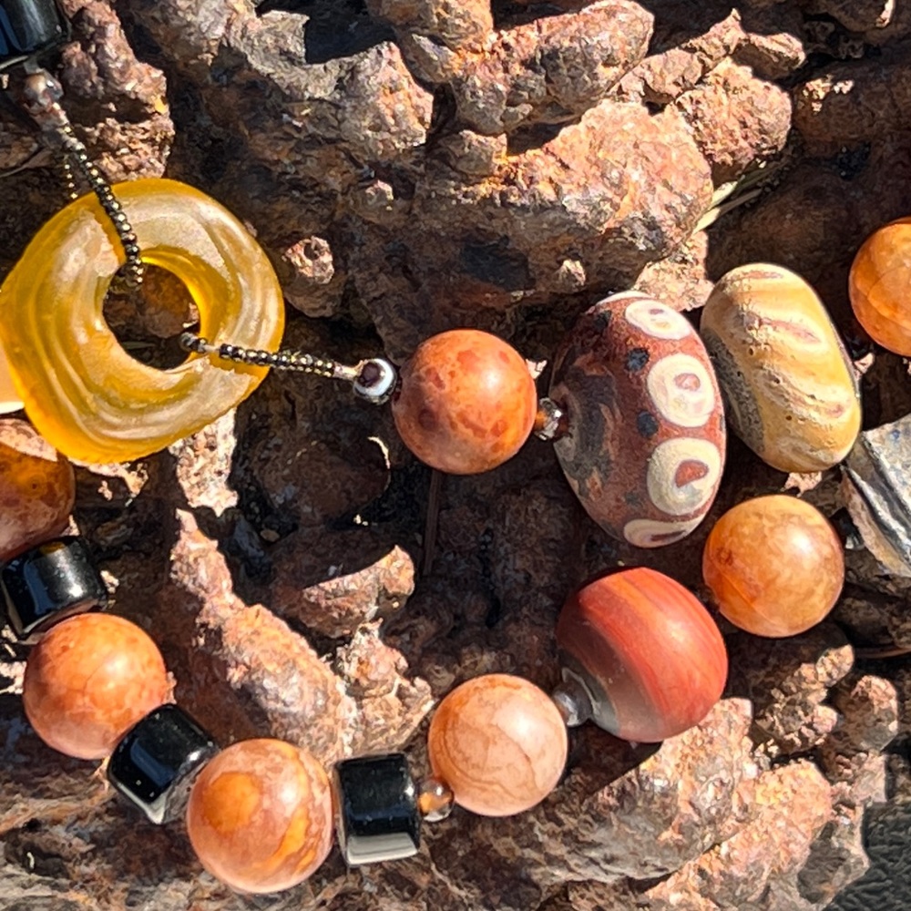 OOAK “To Travel The World” boho necklace by Susan A Ray, author/jewelry designer - Picture 12 of 16